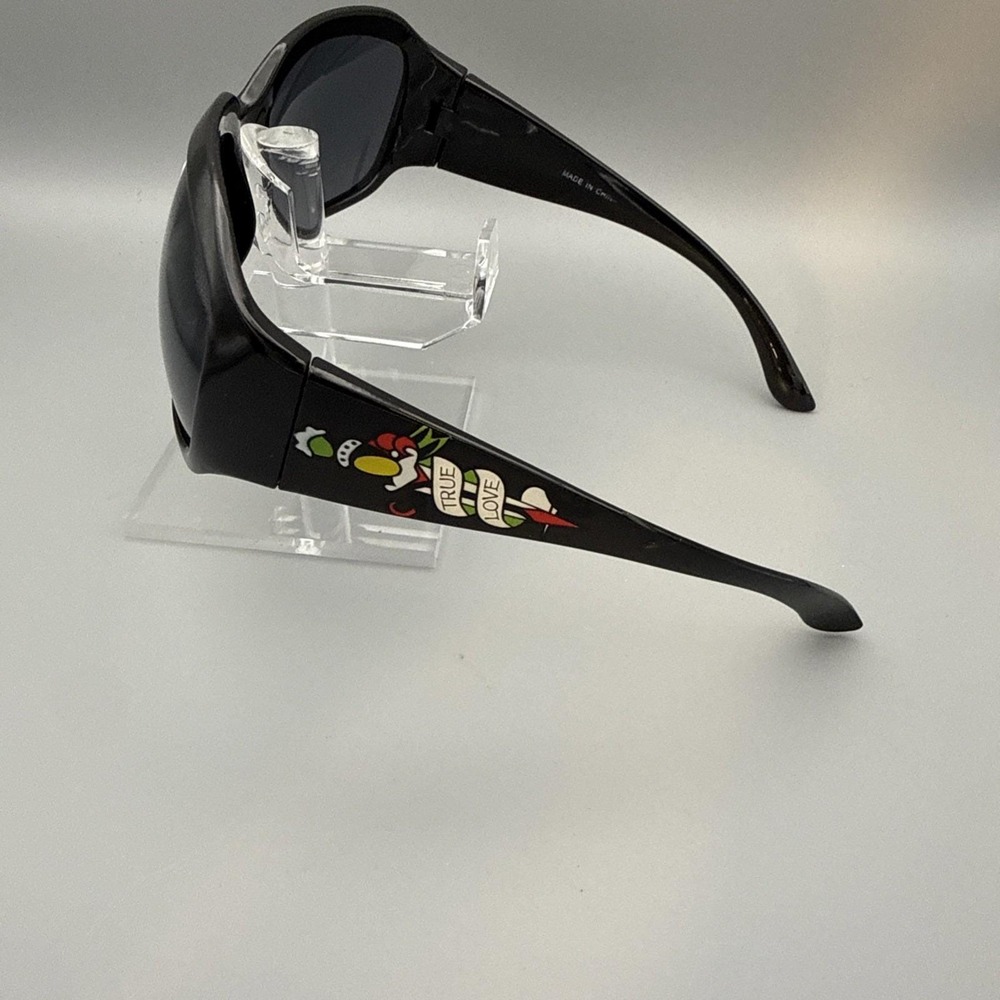 Ed Hardy VTG Zebra print "True Love" Sunglasses Style Y2K Polarized UV400 HOT